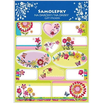 Samolepky na dárky - květy