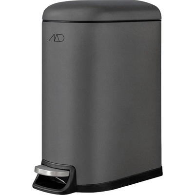 Mette Ditmer Тъмносиво метално кошче за боклук с педал 10 l Walther - Mette Ditmer Denmark (WALBIN97)