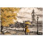 TopMebel Картина " Big Ben And Yellow Leaves" върху платно дигитален печат 125x80x3cm