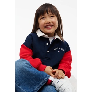 Tommy Hilfiger тениска с яка за деца с памук (KS0KS00809.B.9BY2)
