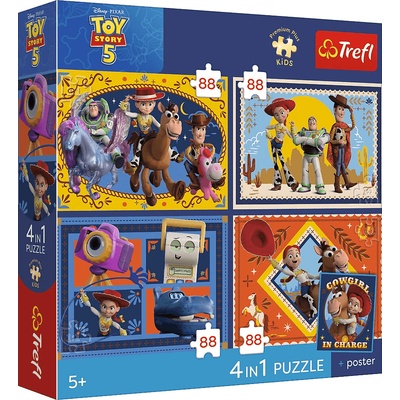 TREFL Premium Plus Kids Toy story 5 Čas na hranie 4x88 dielov