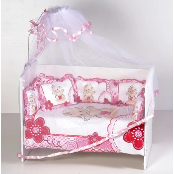 Балдахин за бебешко и детско легло розов
