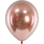 Party Deco Латексов балон Хром в розово злато - 46 см (chb1-18-019r-5)