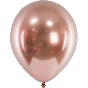 Party Deco Латексов балон Хром в розово злато - 46 см (chb1-18-019r-5)