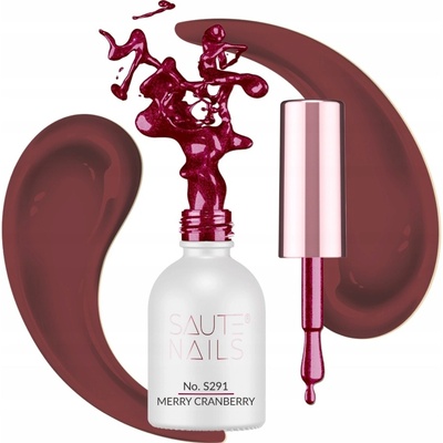 SAUTE NAILS S291 Merry Cranberry Hybridní lak na nehty UV LED Gel 8ml