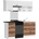 Black Red White Кухня Junona Line - 170 см - бял гланц / тъмен дъб делано (K24-JUNONA_MODUL/170-BI/BIP/DDC/LMC)