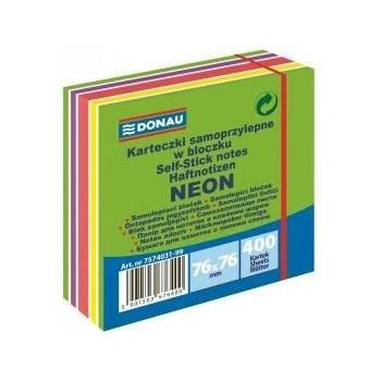 DONAU Bloček Donau 76x76mm 400l neónová zelená