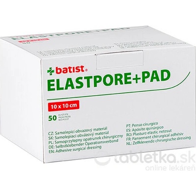 ELASTPORE+PAD elastická náplasť 10x 10 cm 50 ks