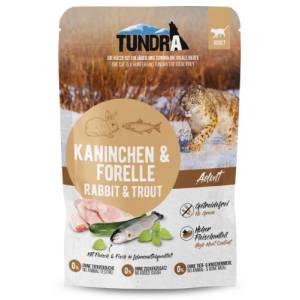 TUNDRA пауч за котка, БЕЗ ЗЪРНО, заек и пъстърва - 85 гр, Германия - 772