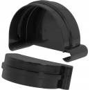 Bryza Čelo žľabu levé plastové Ø 125 mm RAL 9005 čierné