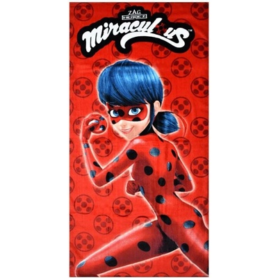 Stamion plážová osuška Kouzelná Beruška Miraculous Ladybug 70 x 140 cm