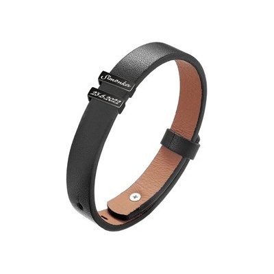 Šperky4U personalizovaný pánský kožený náramek OPA225