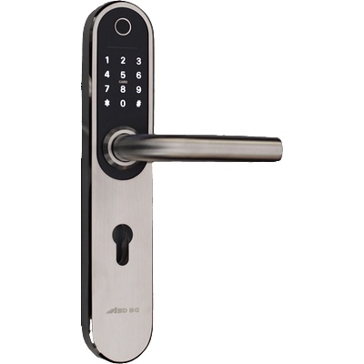 TTLock електронна смарт брава ПИН код и пръстов отпечатък, цвят INOX mat - ASD H61B-C72 (CNL018)