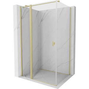 Mexen Mist T душкабина отваряема 85 x 120 см, прозрачна, злато четкано - 8A4T-085-120-55-00 (8A4T-085-120-55-00)