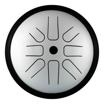 Hluru Tongue drum - D-dur (major) 8 vysokých tónov šedý