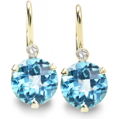 Stuchlík zlaté náušnice s topazy 023930