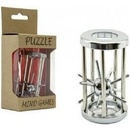 Hlavolam ježek v kleci kovový chromovaný 4,5 x7,5 cm