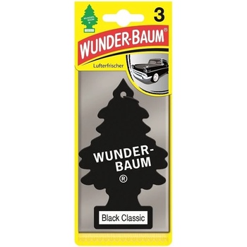 Wunder-Baum Ароматизатори за кола борче wunder-baum black classic 3бр (7612720751068)