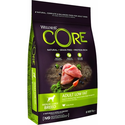 Wellness Core Dog Low Fat Adult Medium&Large krůta 10 kg