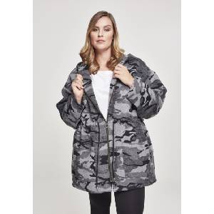 Urban Classics Дамска парка Urban Classics в сив камуфлаж MODEL805 SALE - , размер 4XL
