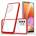 HQWear Прозрачен кейс 3в1 за Samsung Galaxy A72 4G с гел рамка, червен (9145576242803)