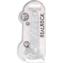 RealRock Crystal Clear Realistic 8″ priehľadné dildo s prísavkou 22 x 4 cm