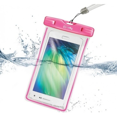 Púzdro Celly IPX8 Splash Bag Vodotesné 5,7 " ružové
