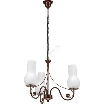Brilagi - LED Пендел COTTAGE 3xE14/40W/230V кафяв/бял (BG1510B)