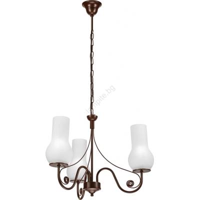 Brilagi - LED Пендел COTTAGE 3xE14/40W/230V кафяв/бял (BG1510B)