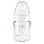 Nuk Шише със силиконов биберон Nuk - First Choice, TC, 150 ml, Бяло (10743875-Бяло)
