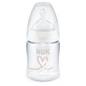 Nuk Шише със силиконов биберон Nuk - First Choice, TC, 150 ml, Бяло (10743875-Бяло)