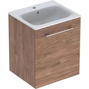 Geberit Комплект стенен шкаф и мивка Geberit Selnova от орех, 1 врата, 55 см (501.250.00.1)