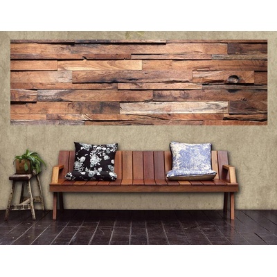 Dimex M-502 vliesová fototapeta na zeď Wooden wall rozměry 330 x 110 cm