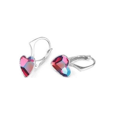 Nubis stříbrné se srdcem Crystals from Swarovski Light Siam Shimmer NB-0202-LSS