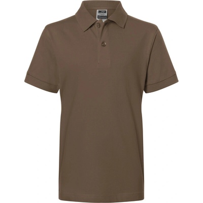 James & Nicholson Polokošile JN 70K krátký rukáv COT 02070K14500 Hnědá