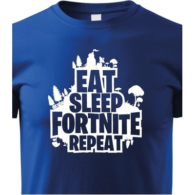 Dětské tričko Eat Sleep Fortnite Repeat Modrá Canvas Dětské tričko Bezvatriko.cz 1