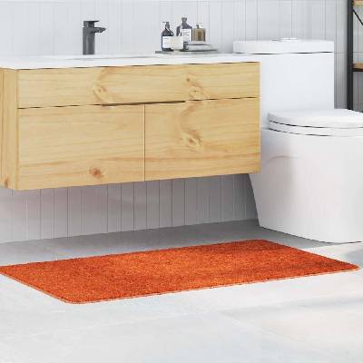 vidaXL Килимче за баня с антихлъзгаща повърхност Оранжево 70 x 120 cm (4019851)