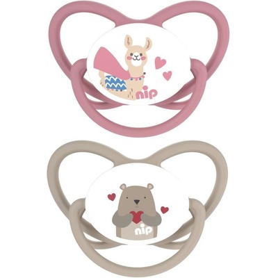 NIP Силиконови залъгалки NIP - Butterfly, Лама и мече, 5-18 м, 2 броя (240008213105132)