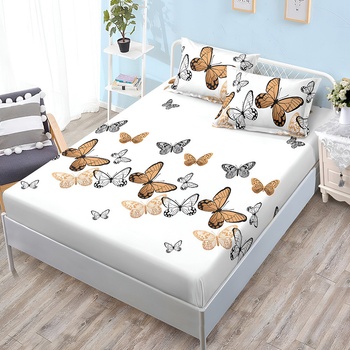 Image 1 of EmonaMall Долен чаршаф с ластик и две калъфки (за матрак от 160x200 до 180x200) EmonaMall, 3 части - Модел S18543 (S18543-66666L)