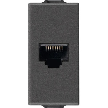 Vimar 09339.16. CM RJ45 Интернет розетка кат. 6A Netsafe FTP, Карбон мат, 1M NEVE UP (09339.16.CM)
