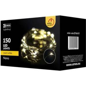 EMOS ZY1917T - Коледна NANO светлина, 15m, 150 LED крушки с нано проводник, IP44, топло бяла светлина (ZY1917Т)