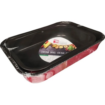 Accademia Mugnano Rectangular Baking Trays AM Cucina Sano, Set of 2, 30/35cm, Red (CSBIST30A)