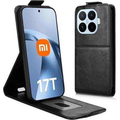 Gigapack Xiaomi 17T GIGAPACK Калъф, с ефект на кожа, FLIP, с магнитна закопчалка, ЧЕРЕН GP-189550 (GP-189550)