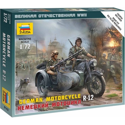 Zvezda motocykl BMW R12 Wargames WWII 6142 1:72