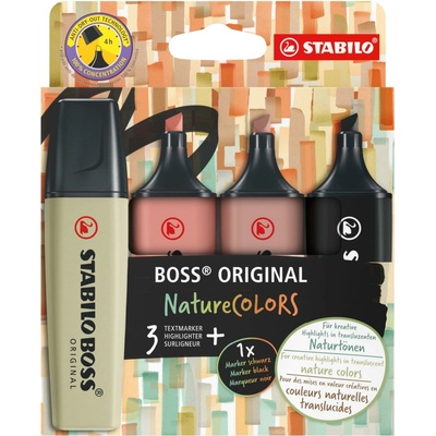 Stabilo 70/4-2-3 Boss original NatureCOLORS 4 farby 2-5 mm