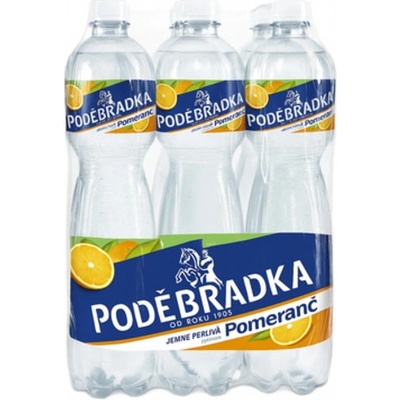 Poděbradka perlivá pomeranč 6 x 1,5 l