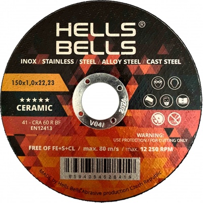 Hell Bells Řezný kotouč 150 x 1,0 x 22,2 mm HBSG15010