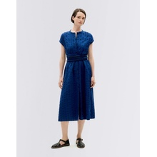 Thinking MU Navy Big Seersucker Gretel Dress NAVY