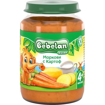 Bebelan Зеленчуково пюре Bebelan Puree - Моркови с картофи, 190 g (102)