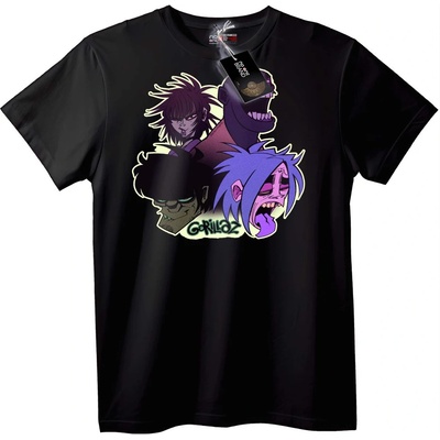 NOONEBRAND Тениска Gorillaz карикатурни герои - 2XL, White